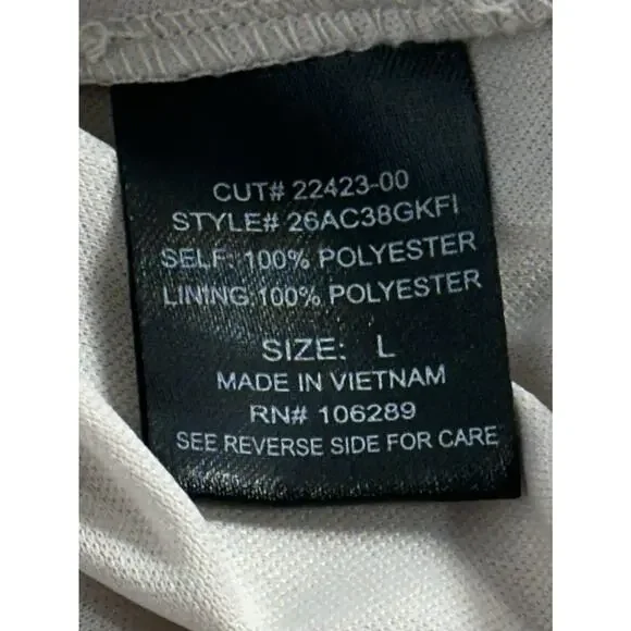 Trixxi Boho Floral Ruffle Mini Dress Beige Sheer Puff Sleeve Women’s Large - Picture 9 of 13